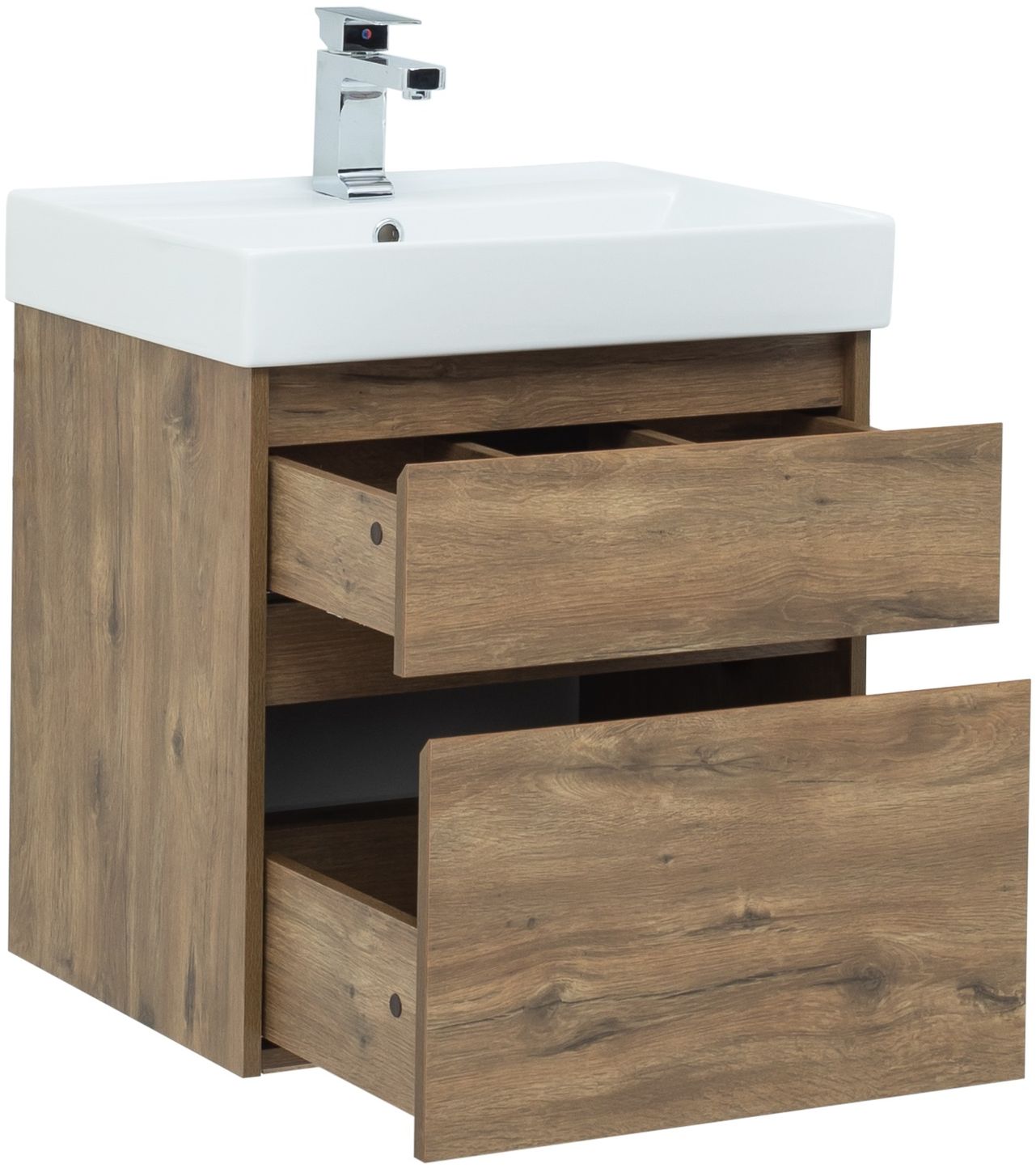 Мебель для ванной Aquanet Nova Lite 60 см дуб рустикальный 2 ящика, цвет коричневый 249512 - фото 6