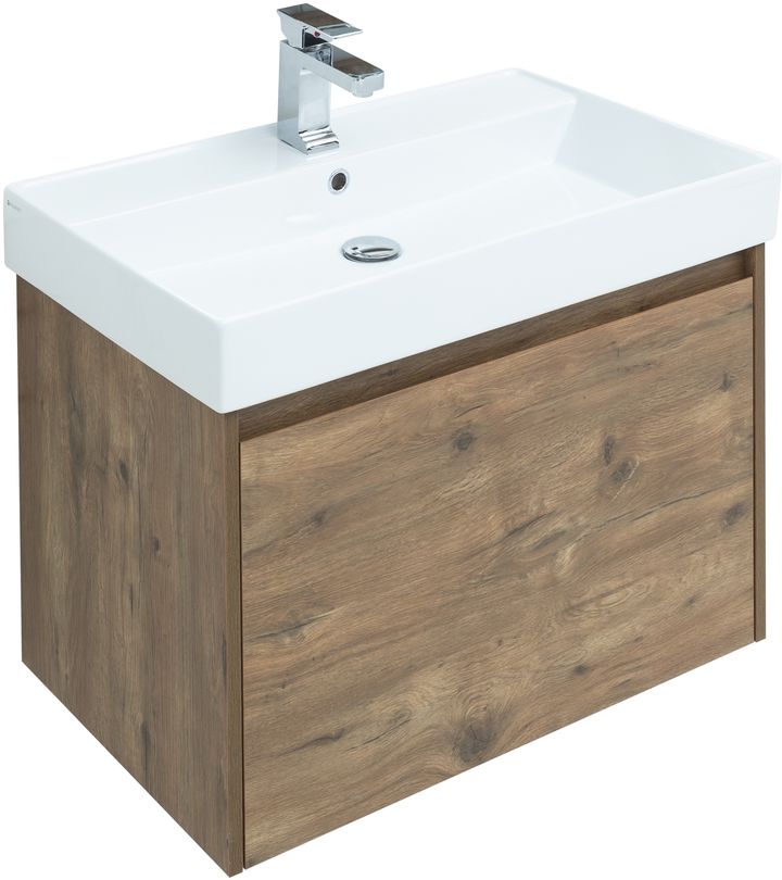 Мебель для ванной Aquanet Nova Lite 75 см дуб рустикальный 1 ящик, цвет коричневый 249514 - фото 3