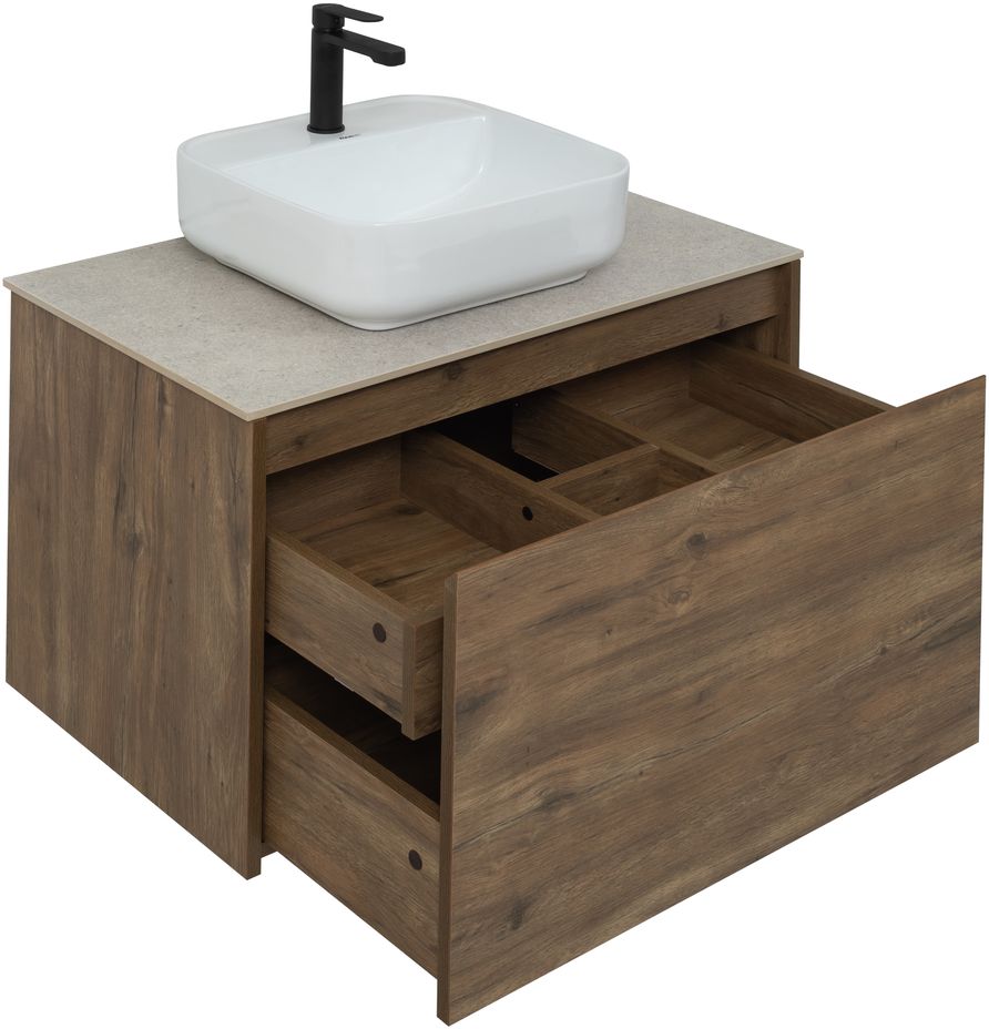 Мебель для ванной Aquanet Nova Lite 75 см дуб рустикальный 1 ящик, цвет коричневый 249514 - фото 9