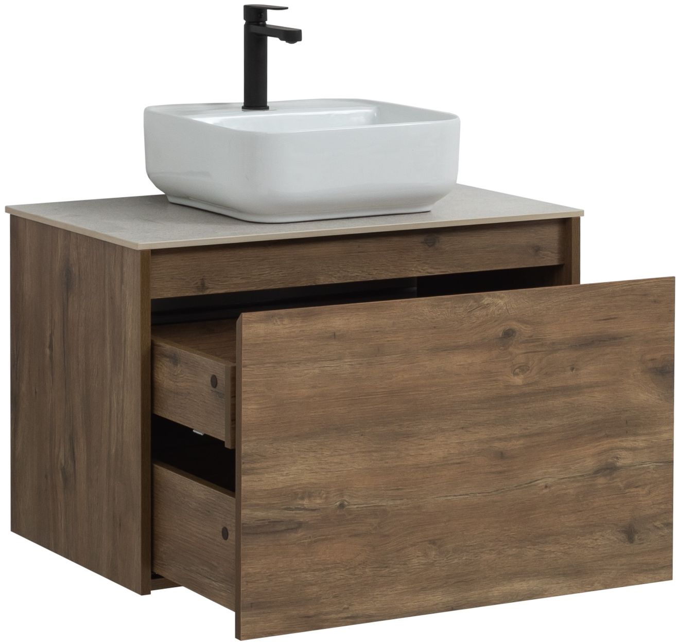 Мебель для ванной Aquanet Nova Lite 75 см дуб рустикальный 1 ящик, цвет коричневый 249514 - фото 12