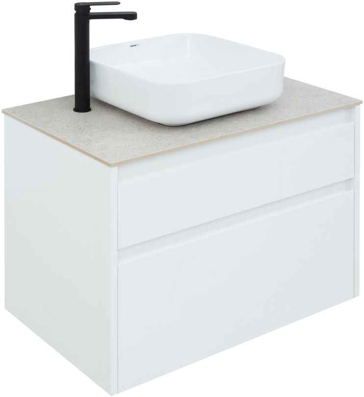 Мебель для ванной Aquanet Nova Lite 75 см белая 2 ящика, цвет белый 242272 - фото 3