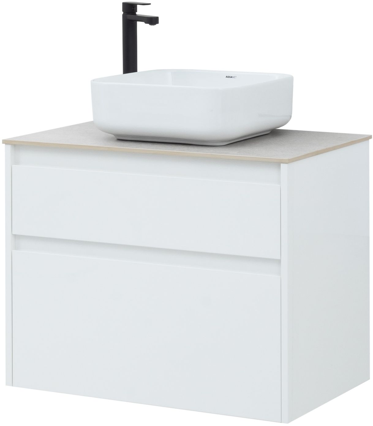 Мебель для ванной Aquanet Nova Lite 75 см белая 2 ящика, цвет белый 242272 - фото 14