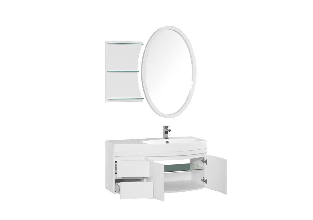 Мебель для ванной Aquanet Опера 115 см R, 2 ящика, белая R, цвет белый 169418 - фото 7