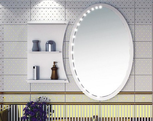 Зеркало Aquanet Опера L/R 70 белый, цвет хром