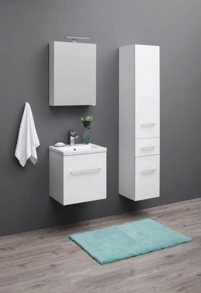 Мебель для ванной Aquanet Порто 50 см подвесная с ящиками, белая, цвет белый 00196675 - фото 1