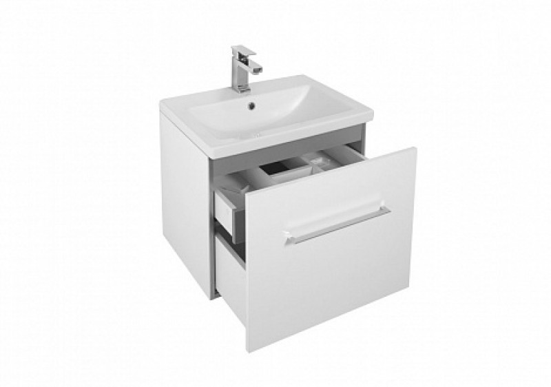Мебель для ванной Aquanet Порто 60 см подвесная с ящиками, белая, цвет белый 00196676 - фото 5