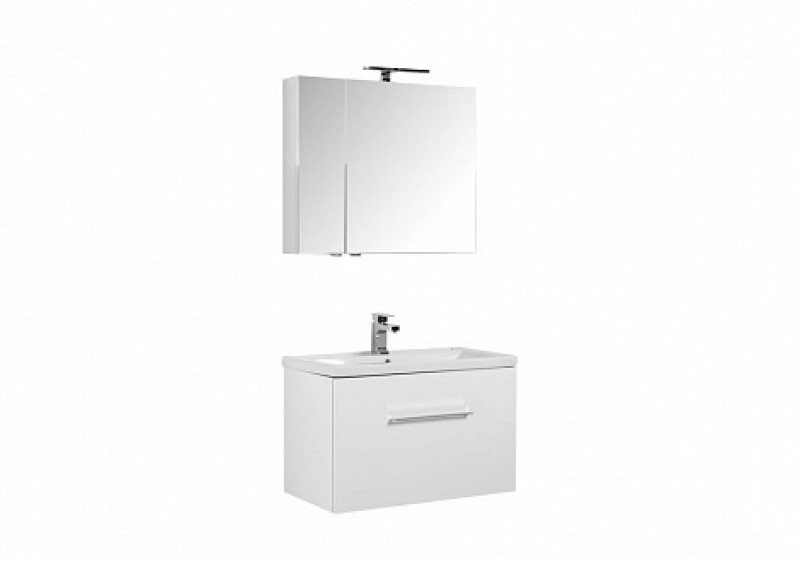 Мебель для ванной Aquanet Порто 80 см подвесная с ящиками, белая, цвет белый 00196677 - фото 2