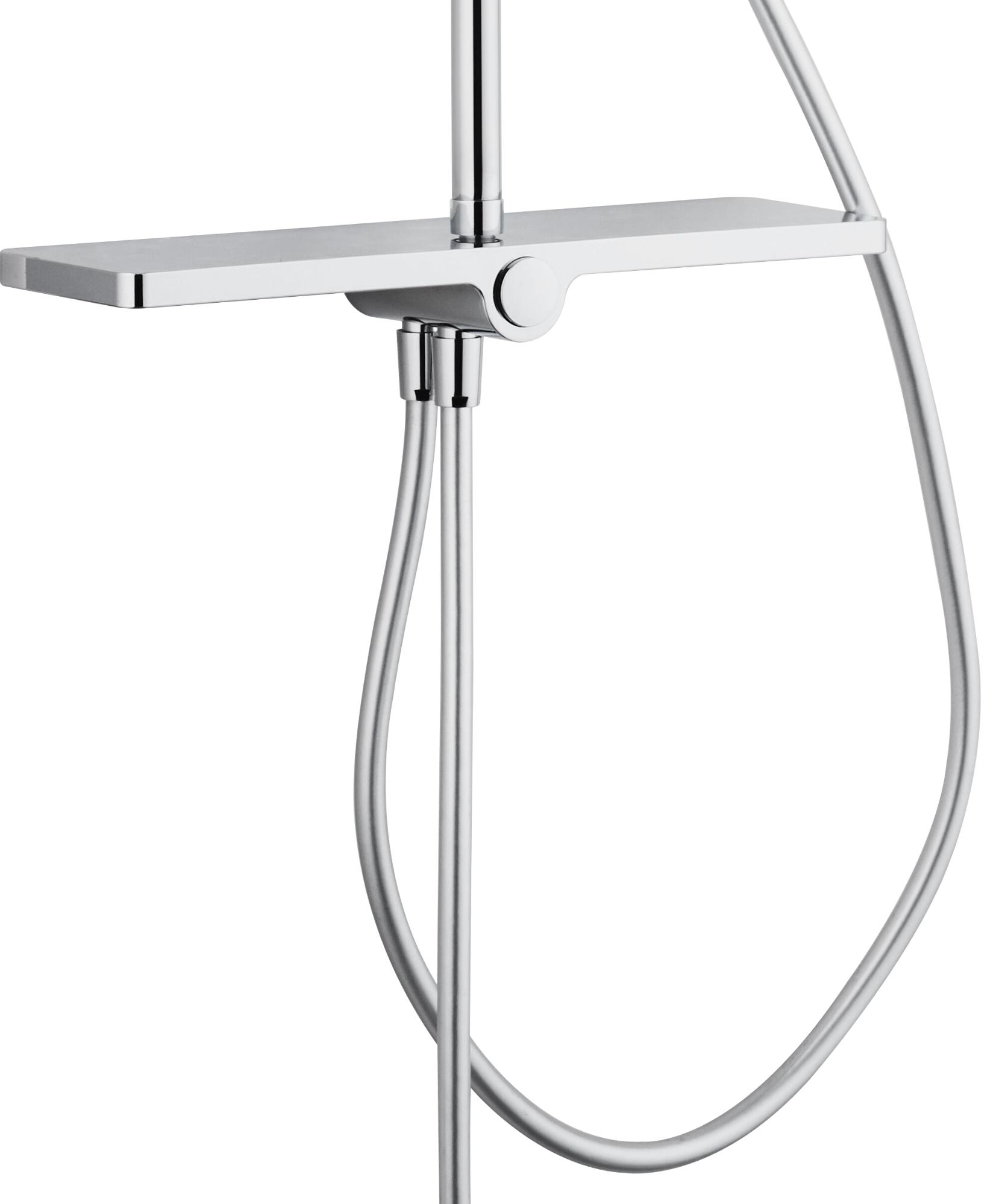 Душевая стойка Aquanet Pragmatic S AF430-70-S-C с полочкой хром 9990₽