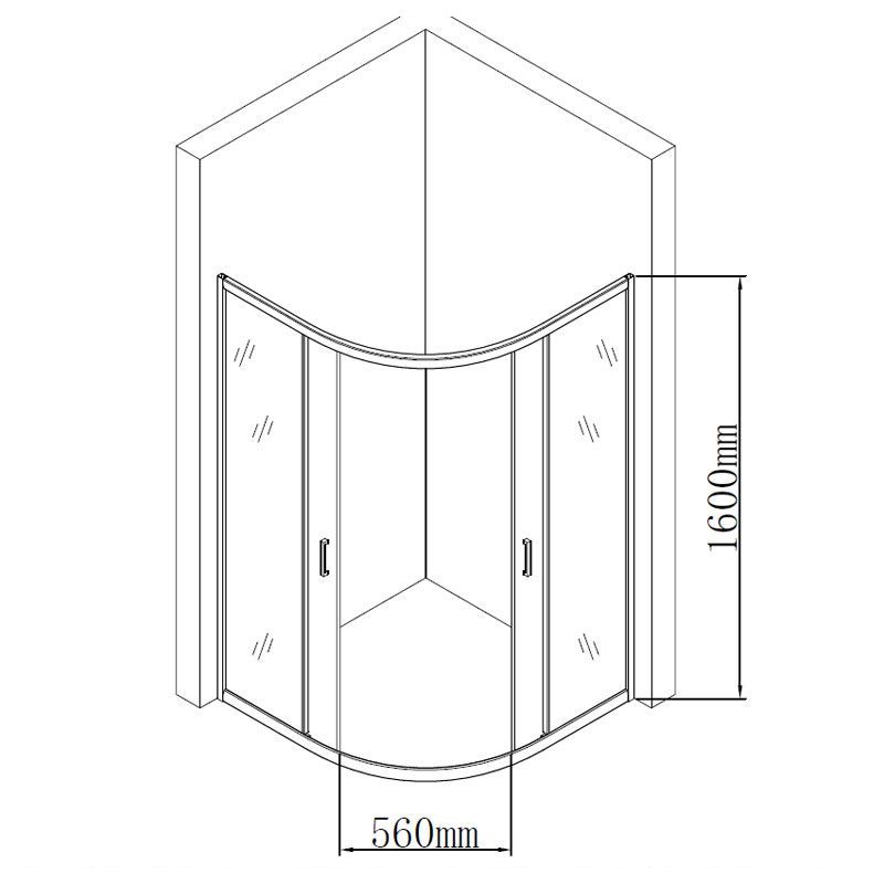 Душевой уголок Aquanet SE-900Q-Short 90x90 без поддона, размер 90x90, цвет хром - фото 2