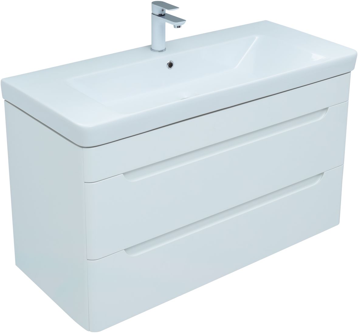 Мебель для ванной Aquanet София 105 см белый глянец (2 ящика), цвет белая глянцевая 274116 София 105 см белый глянец (2 ящика) - фото 6