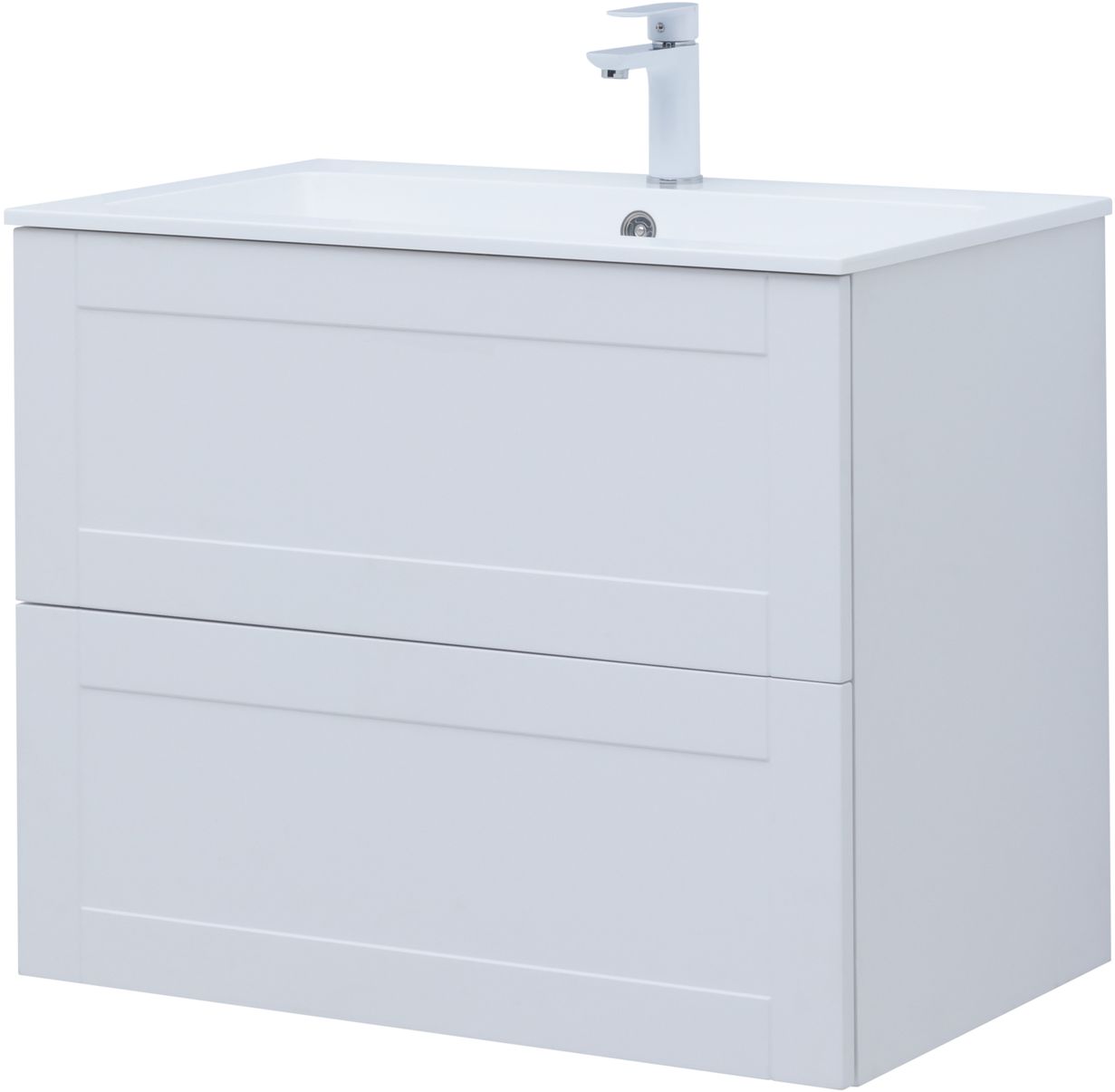 Мебель для ванной Aquanet Терра 80 см белый матовый, цвет белая матовая 313234 - фото 2
