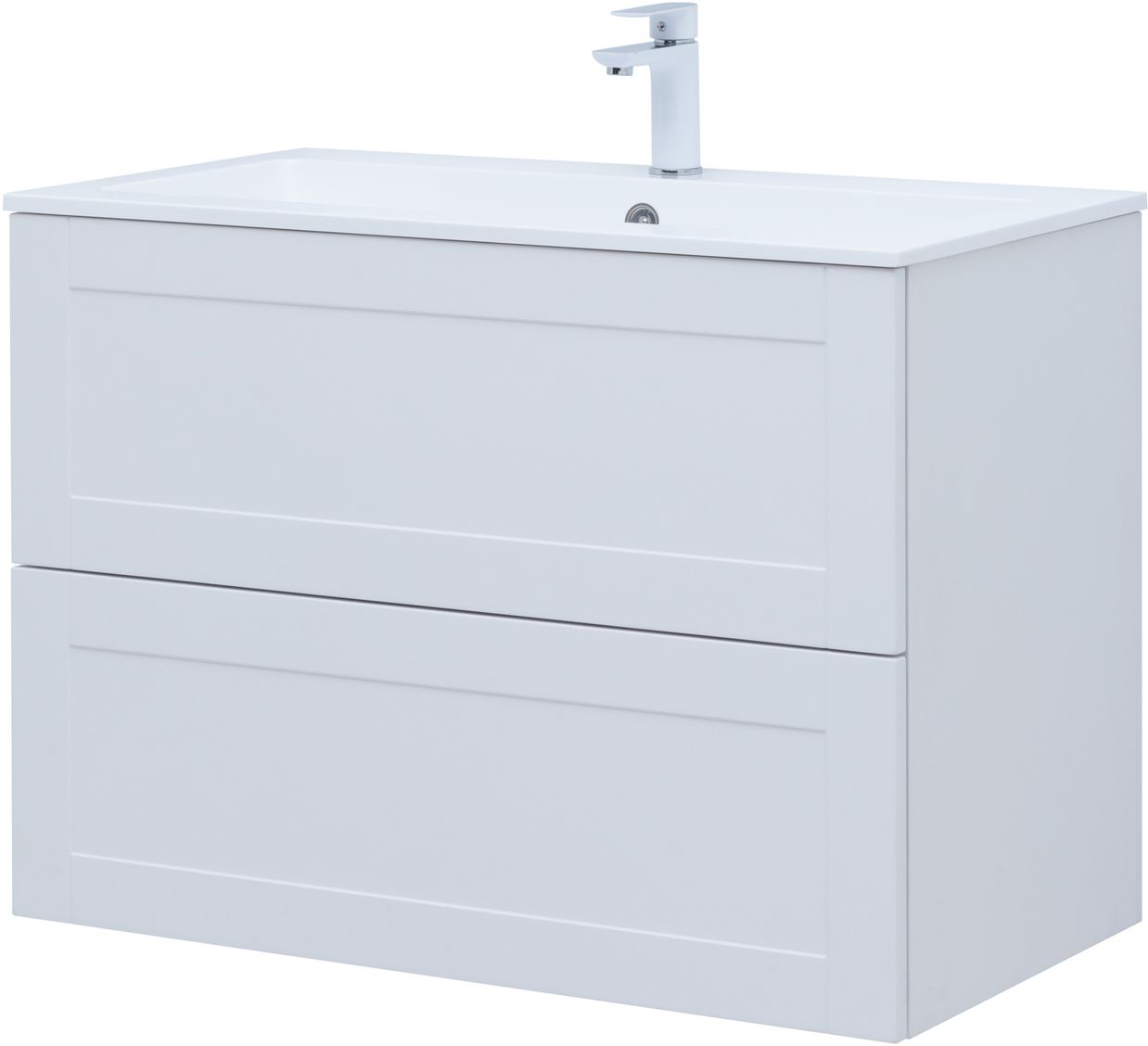 Мебель для ванной Aquanet Терра 90 см белый матовый, цвет белая матовая 313235 - фото 2