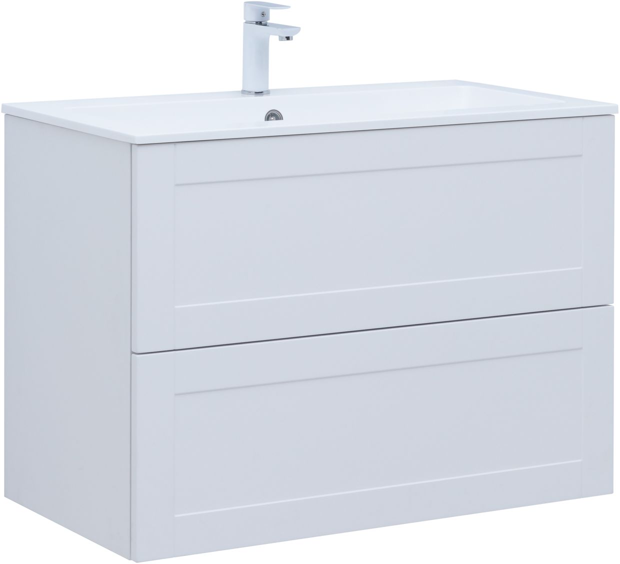 Мебель для ванной Aquanet Терра 90 см белый матовый, цвет белая матовая 313235 - фото 5