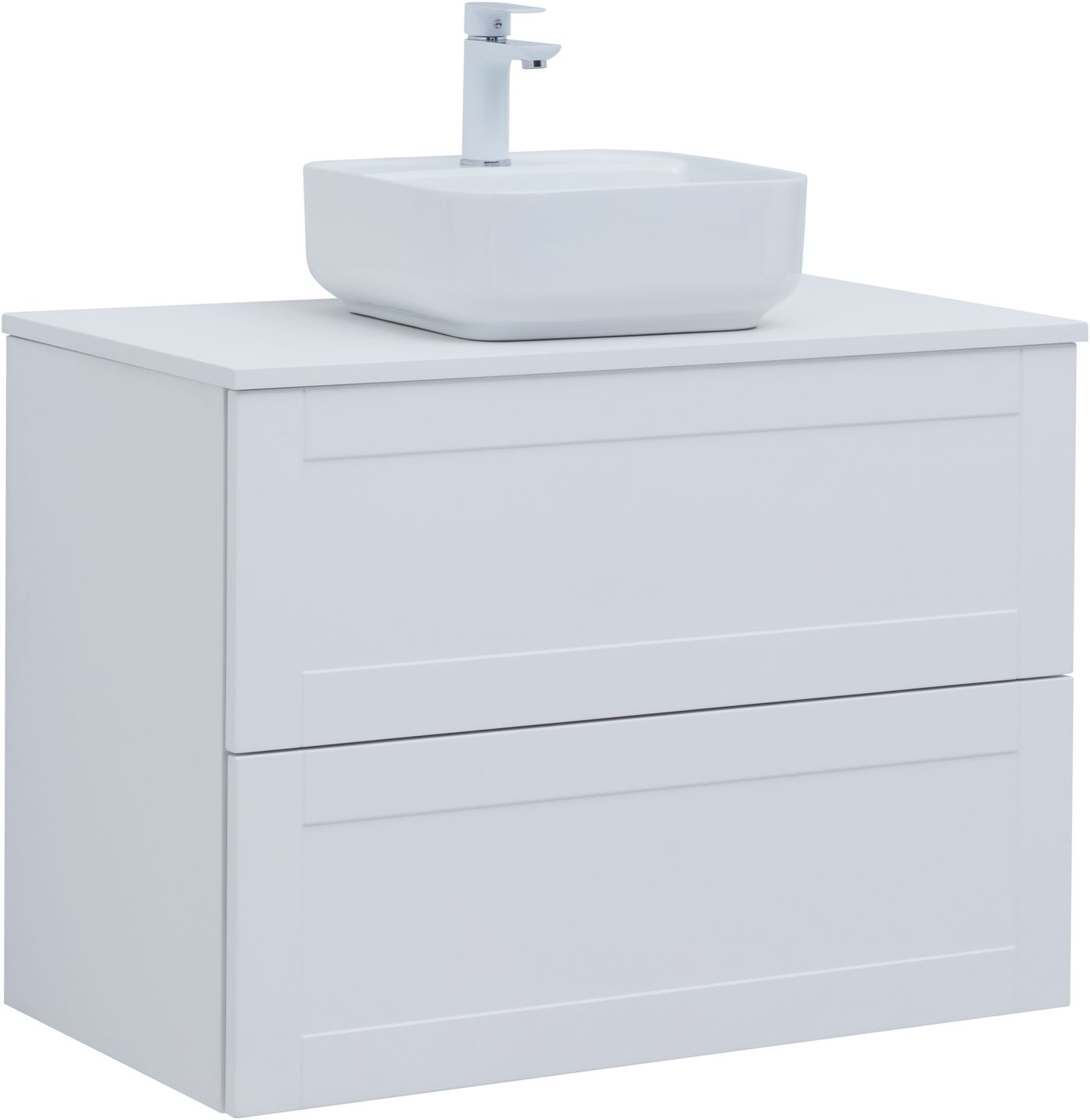 Мебель для ванной Aquanet Терра 90 см белый матовый, цвет белая матовая 313235 - фото 12