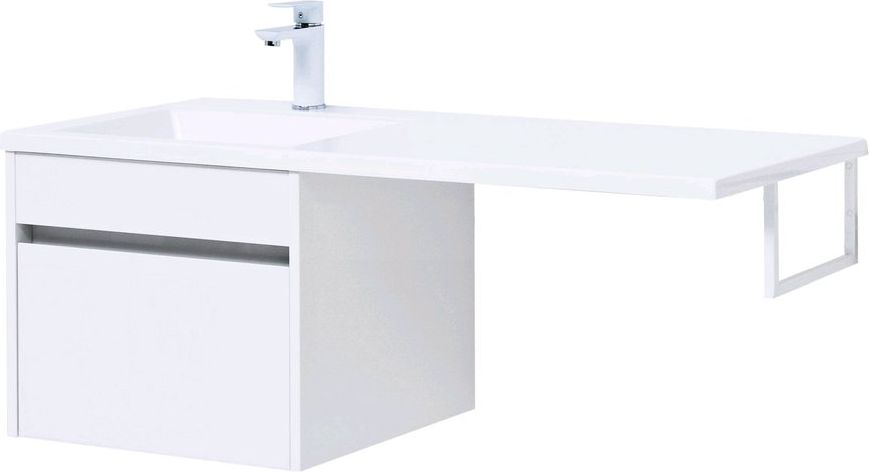 Мебель для ванной Aquanet Токио 110 см L подвесная 1 ящик, белая, цвет белый 236915 - фото 4