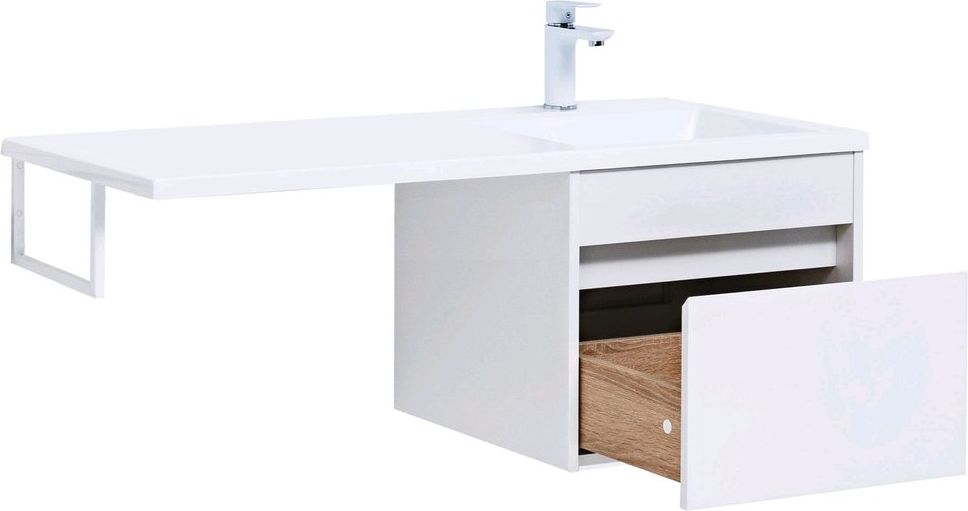 Мебель для ванной Aquanet Токио 110 см R подвесная 1 ящик, белая, цвет белый 236915 - фото 3