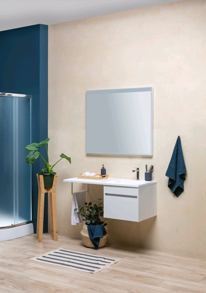 Мебель для ванной Aquanet Токио 110 см R подвесная 1 ящик, белая, цвет белый 236915 - фото 7