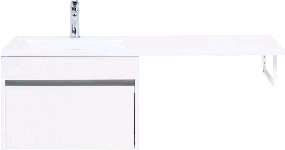 Мебель для ванной Aquanet Токио 120 см L подвесная 1 ящик, белая, цвет белый 236916 - фото 10