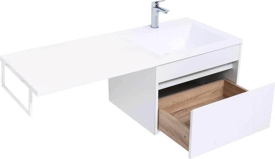 Мебель для ванной Aquanet Токио 120 см R подвесная 1 ящик, белая, цвет белый 236916 - фото 7