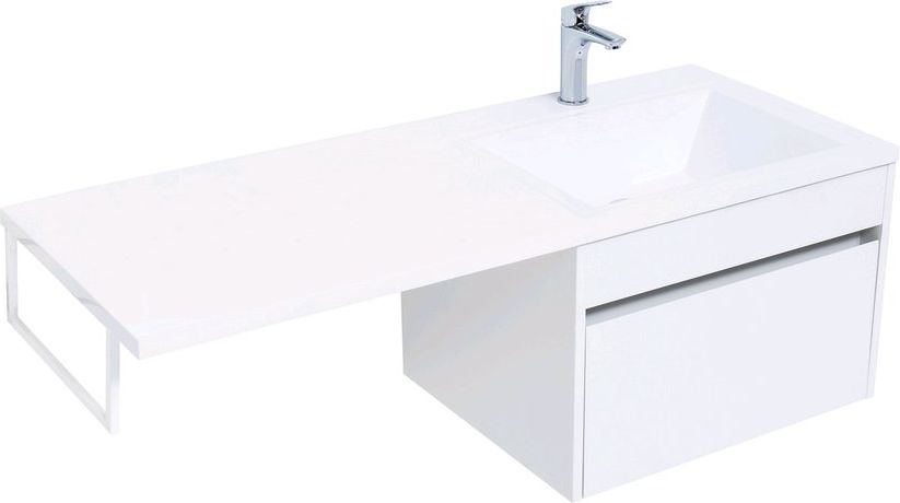 Мебель для ванной Aquanet Токио 120 см R подвесная 1 ящик, белая, цвет белый 236916 - фото 8