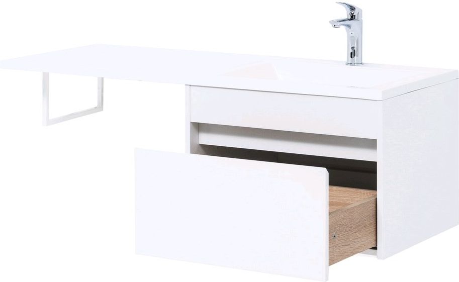 Мебель для ванной Aquanet Токио 120 см R подвесная 1 ящик, белая, цвет белый 236916 - фото 9
