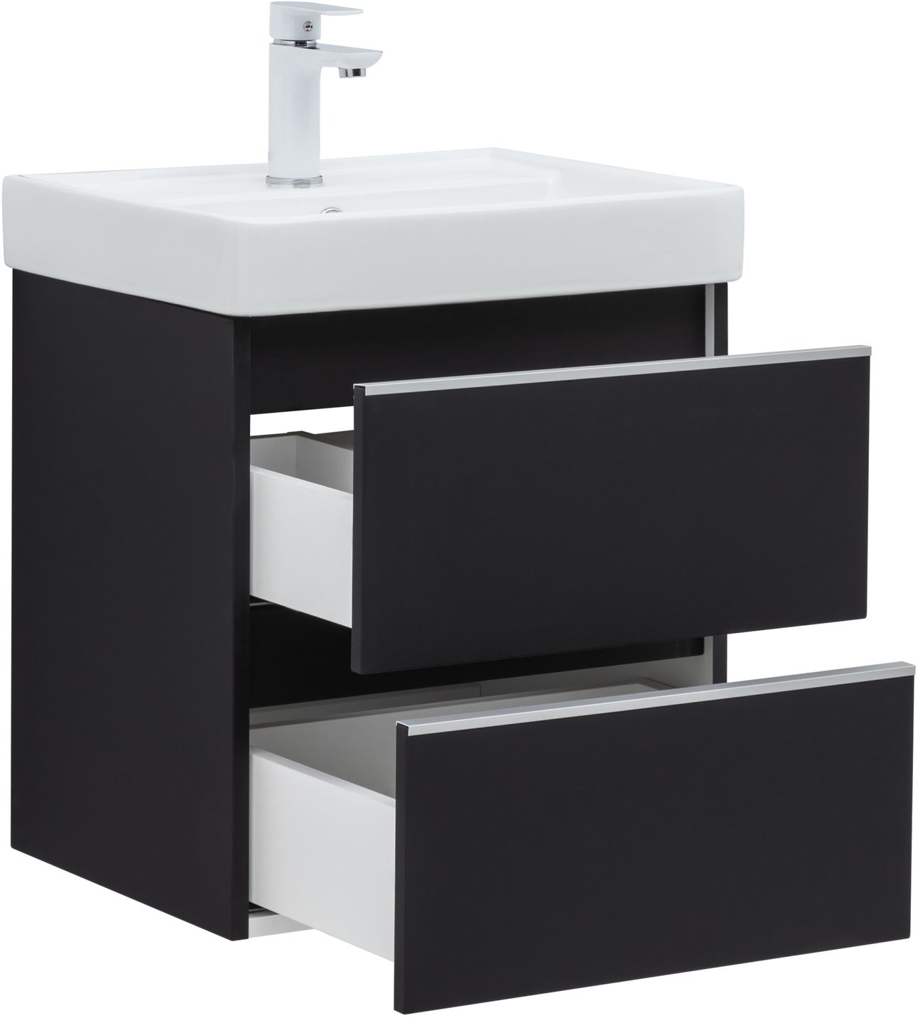 Мебель для ванной Aquanet Вега 50 см черный, цвет белый 329594 - фото 8