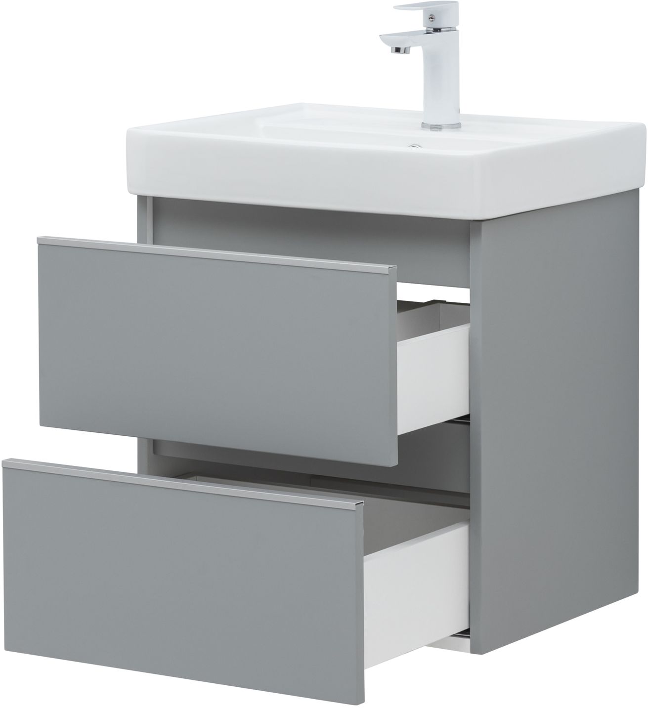 Мебель для ванной Aquanet Вега 50 см мисти грин, цвет серый 329600 - фото 3