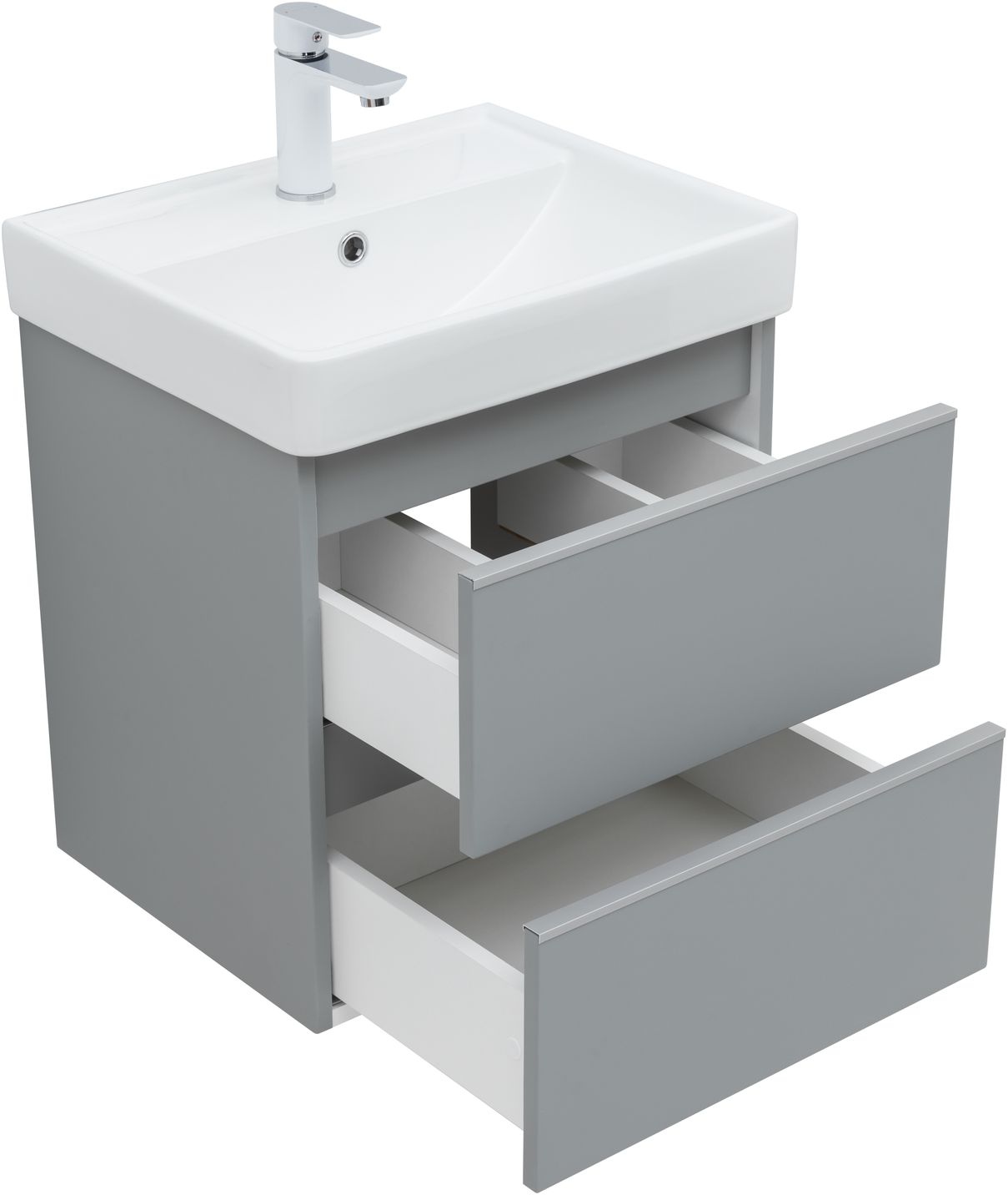 Мебель для ванной Aquanet Вега 50 см мисти грин, цвет серый 329600 - фото 5