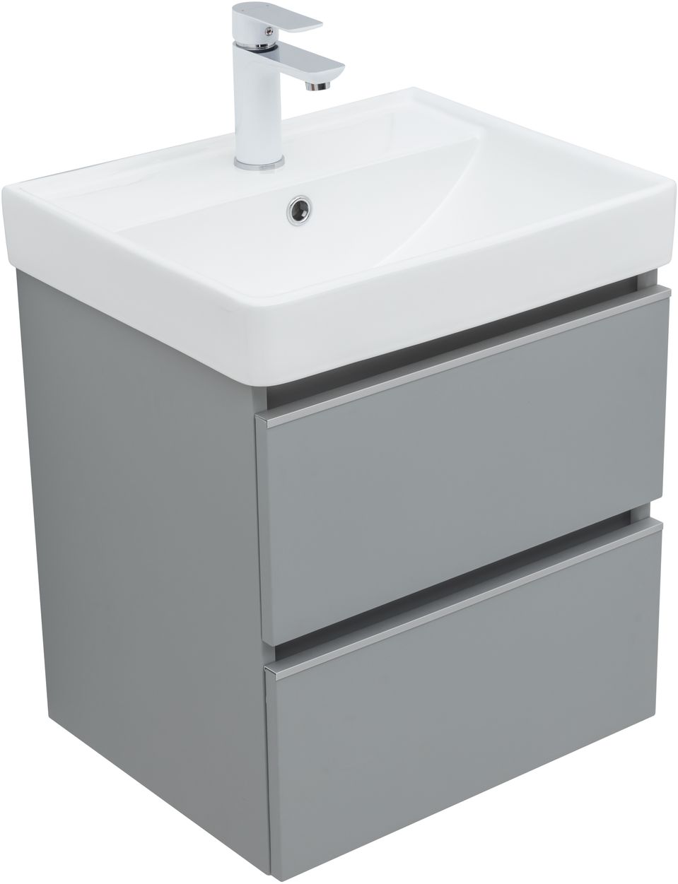 Мебель для ванной Aquanet Вега 50 см мисти грин, цвет серый 329600 - фото 8