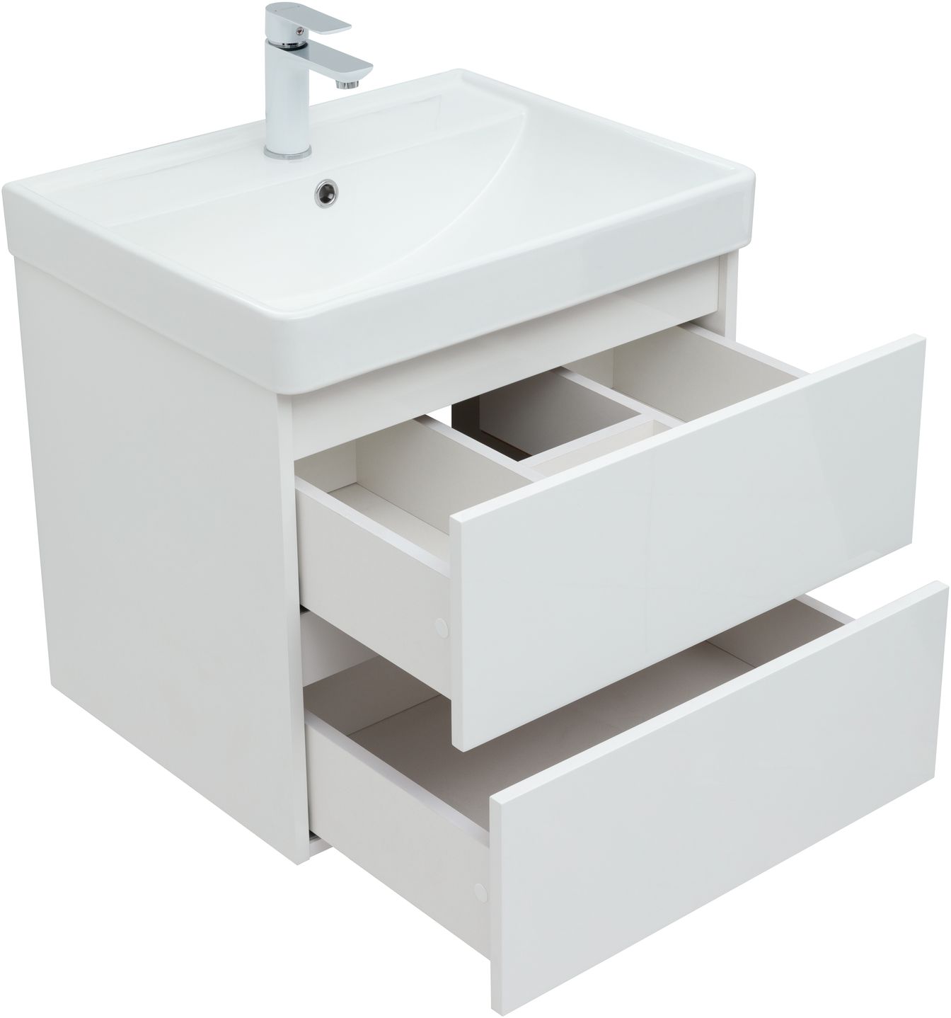 Мебель для ванной Aquanet Вега 60 см (2 ящика), цвет белый 308318 Вега 60 см (2 ящика) - фото 2