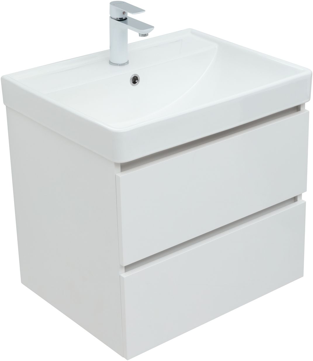 Мебель для ванной Aquanet Вега 60 см (2 ящика), цвет белый 308318 Вега 60 см (2 ящика) - фото 4