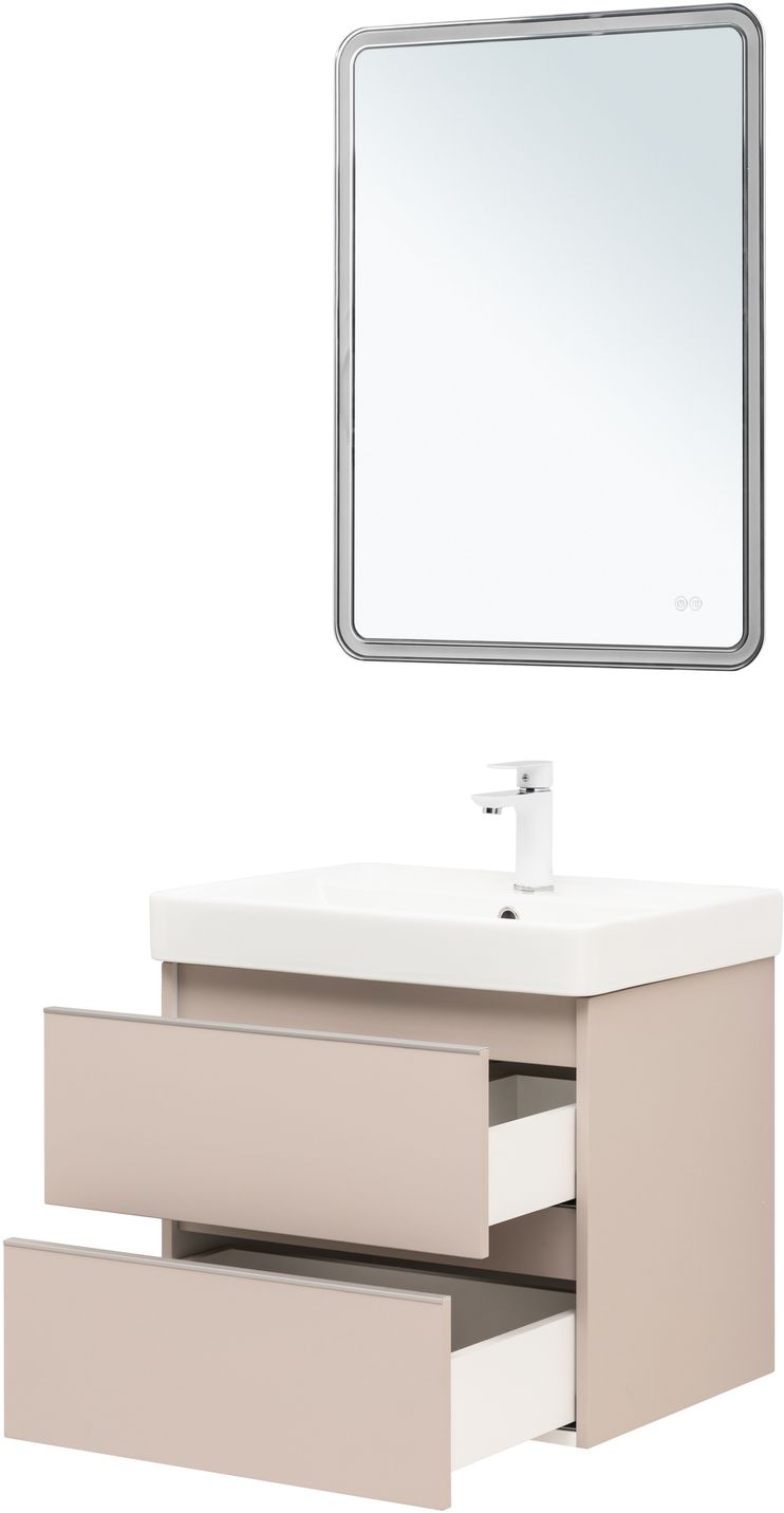 Мебель для ванной Aquanet Вега 60 см бежевый, цвет белый 329583 - фото 2