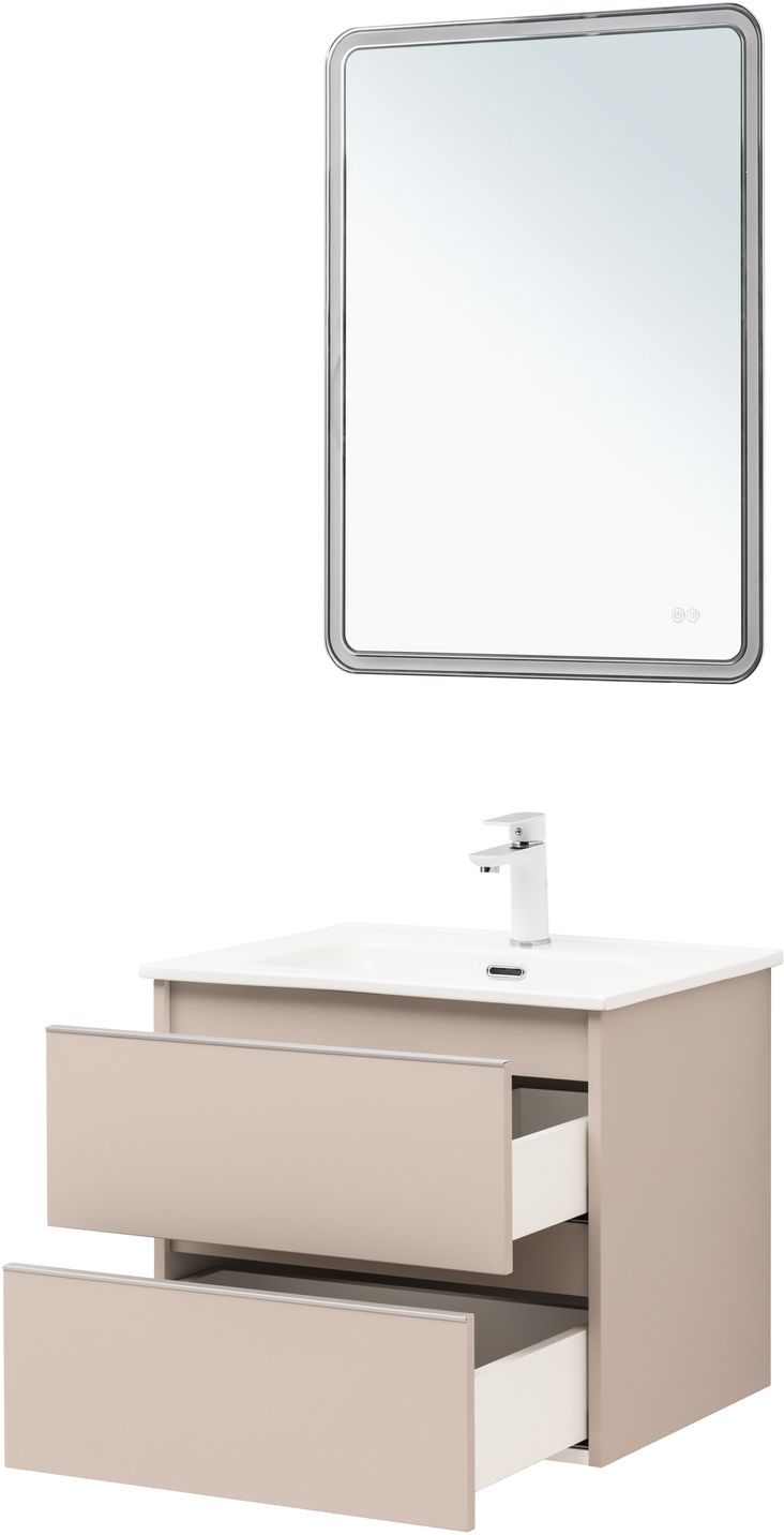Мебель для ванной Aquanet Вега 60 см бежевый, цвет белый 329583 - фото 3