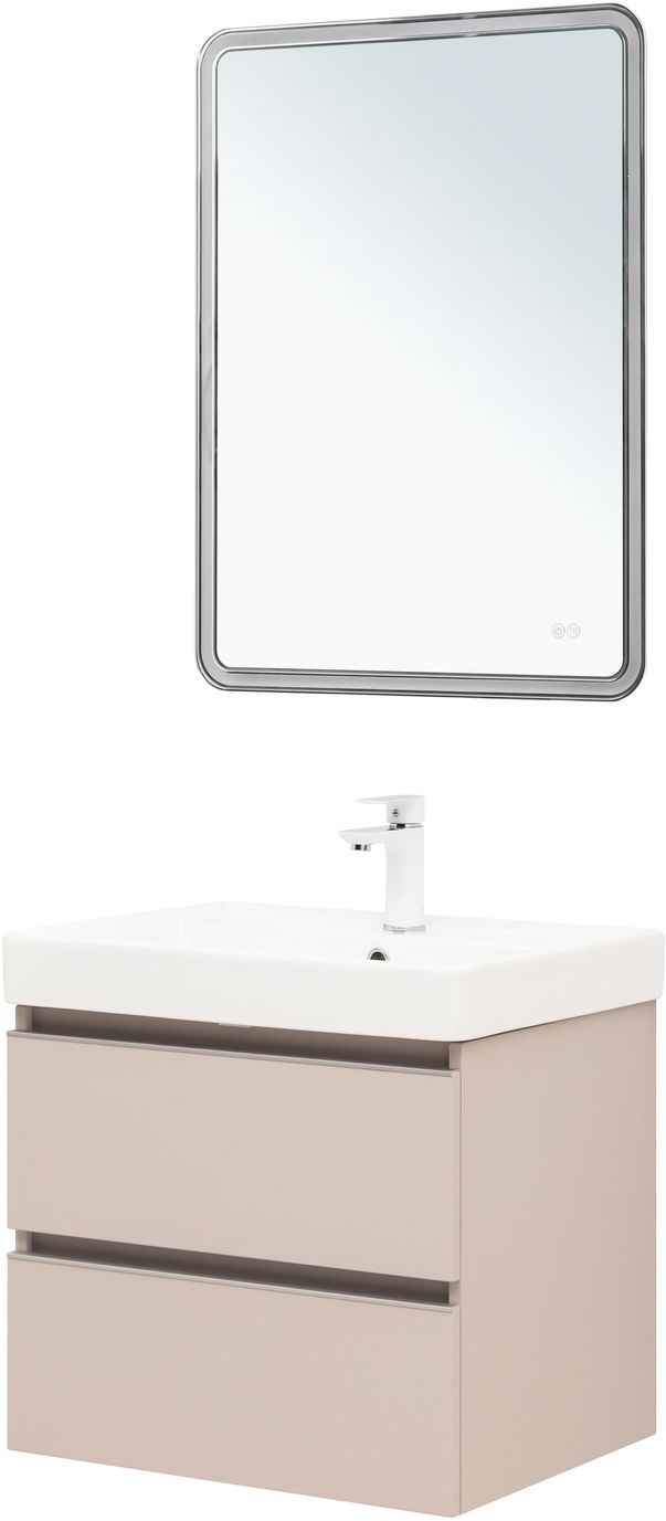 Мебель для ванной Aquanet Вега 60 см бежевый, цвет белый 329583 - фото 8