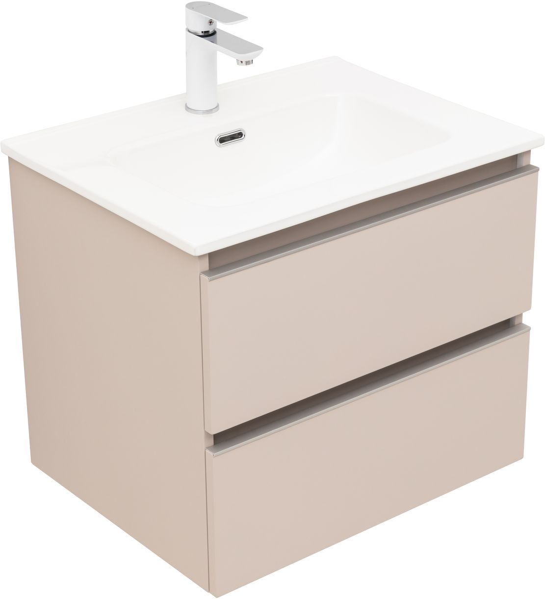 Мебель для ванной Aquanet Вега 60 см бежевый, цвет белый 329583 - фото 13