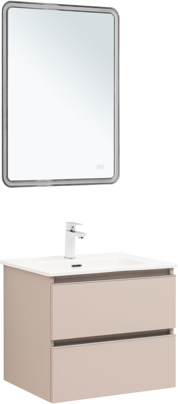 Мебель для ванной Aquanet Вега 60 см бежевый, цвет белый 329583 - фото 15