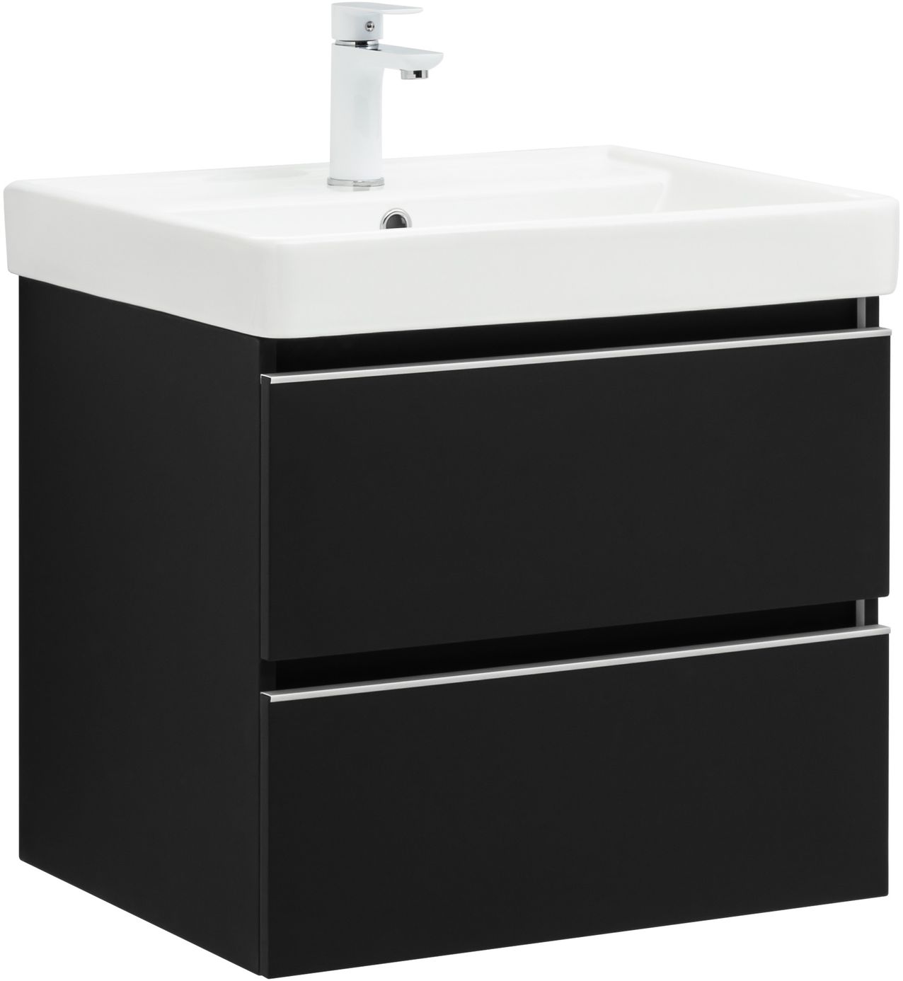 Мебель для ванной Aquanet Вега 60 см черный, цвет белый 329595 - фото 4