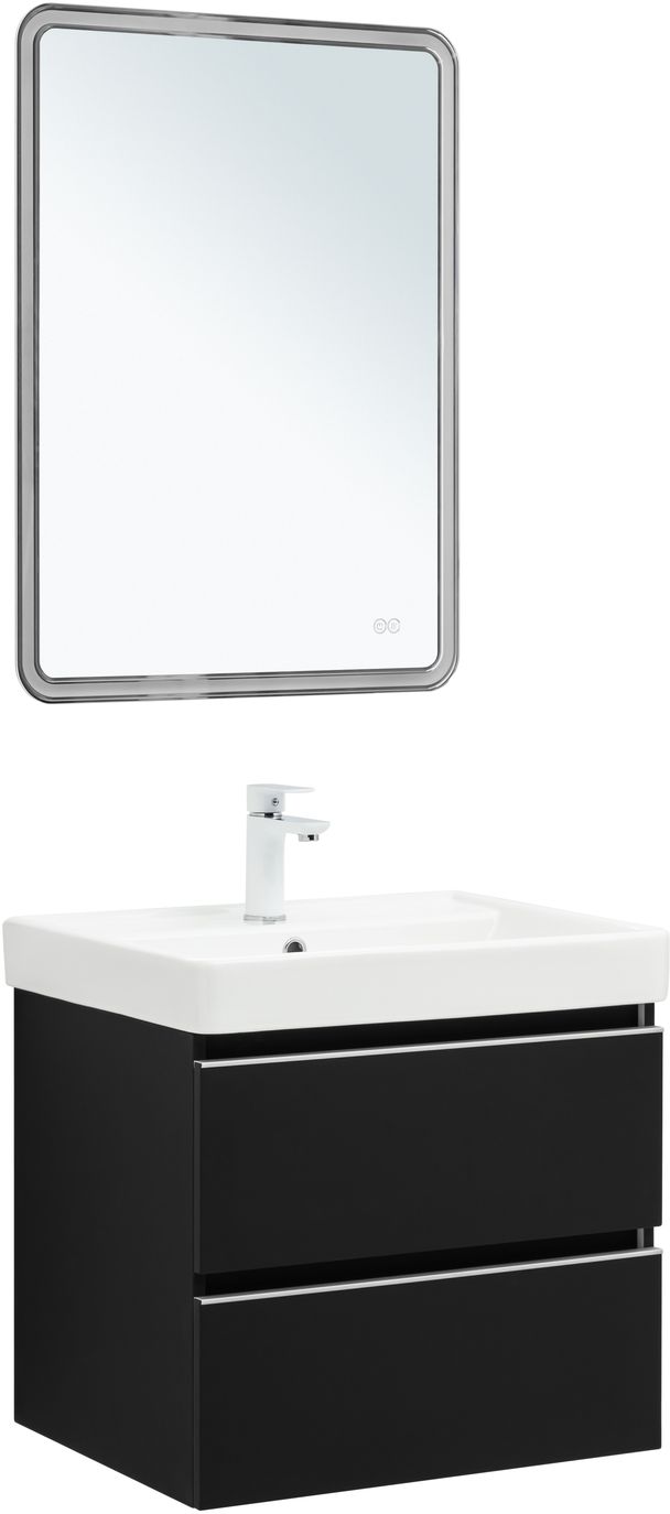 Мебель для ванной Aquanet Вега 60 см черный, цвет белый 329595 - фото 7