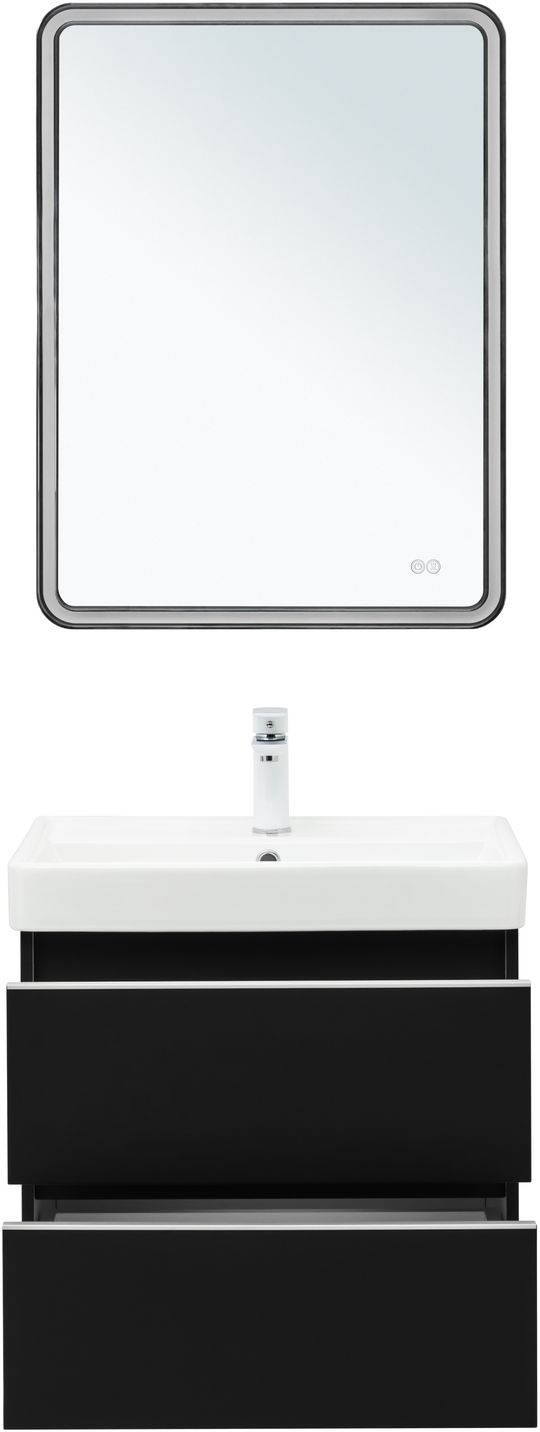 Мебель для ванной Aquanet Вега 60 см черный, цвет белый 329595 - фото 9