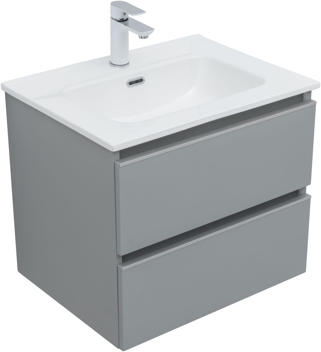Мебель для ванной Aquanet Вега 60 см мисти грин, цвет серый 329601 - фото 3