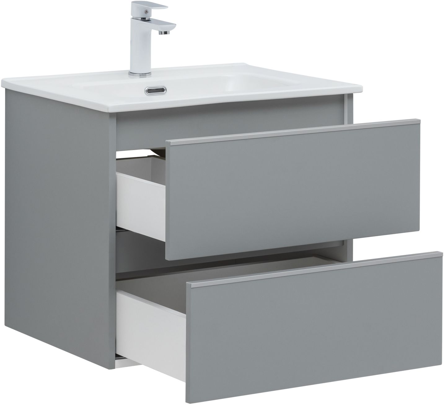 Мебель для ванной Aquanet Вега 60 см мисти грин, цвет серый 329601 - фото 4