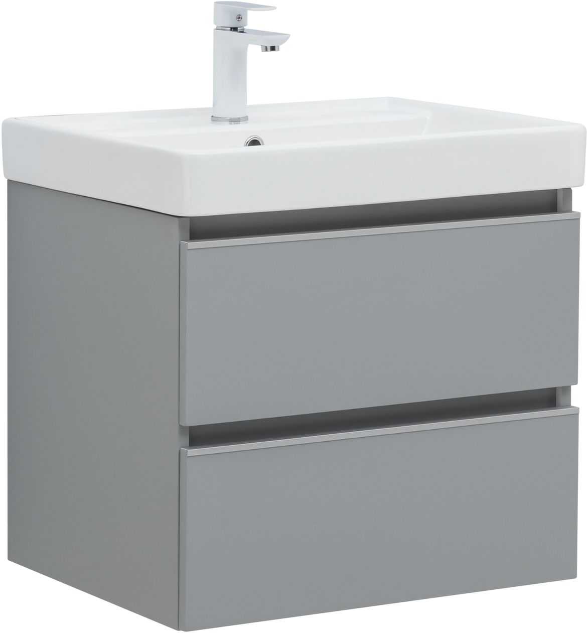 Мебель для ванной Aquanet Вега 60 см мисти грин, цвет серый 329601 - фото 9