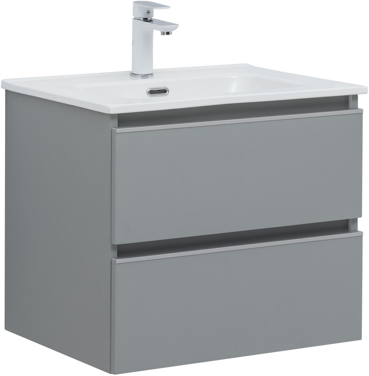 Мебель для ванной Aquanet Вега 60 см мисти грин, цвет серый 329601 - фото 13