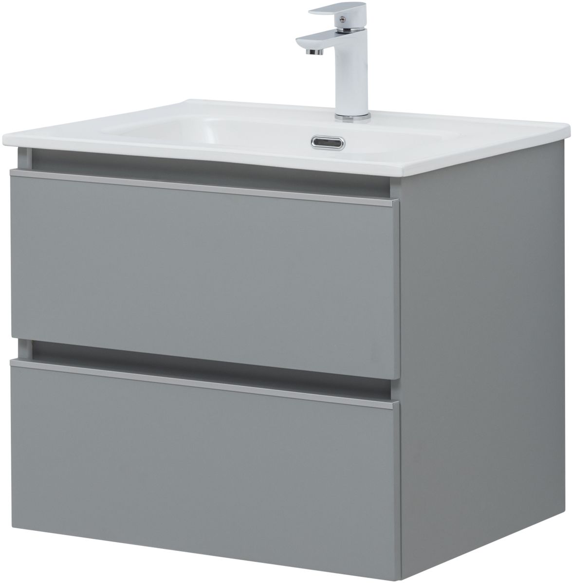 Мебель для ванной Aquanet Вега 60 см мисти грин, цвет серый 329601 - фото 15