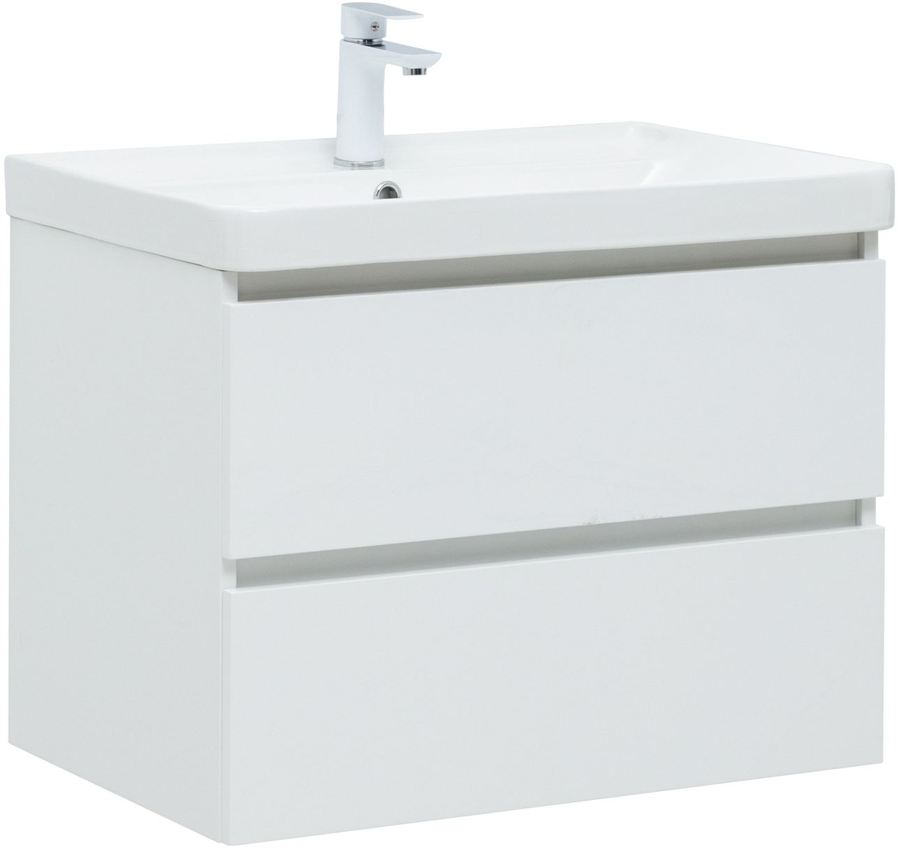 Мебель для ванной Aquanet Вега 70 см белая (2 ящика), цвет белый 308333 Вега 70 см белая (2 ящика) - фото 2