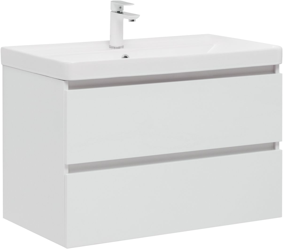 Мебель для ванной Aquanet Вега 80 см белая (2 ящика), цвет белый 308334 Вега 80 см белая (2 ящика) - фото 2