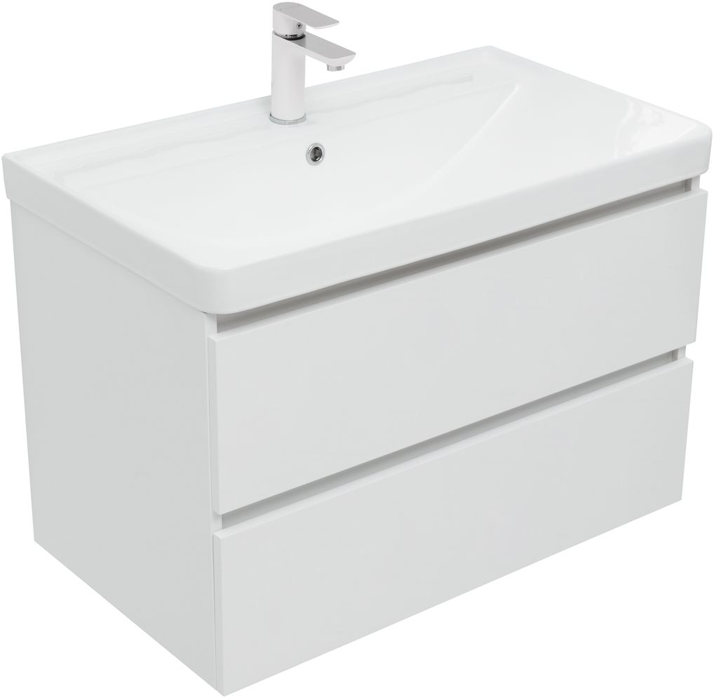 Мебель для ванной Aquanet Вега 80 см белая (2 ящика), цвет белый 308334 Вега 80 см белая (2 ящика) - фото 4