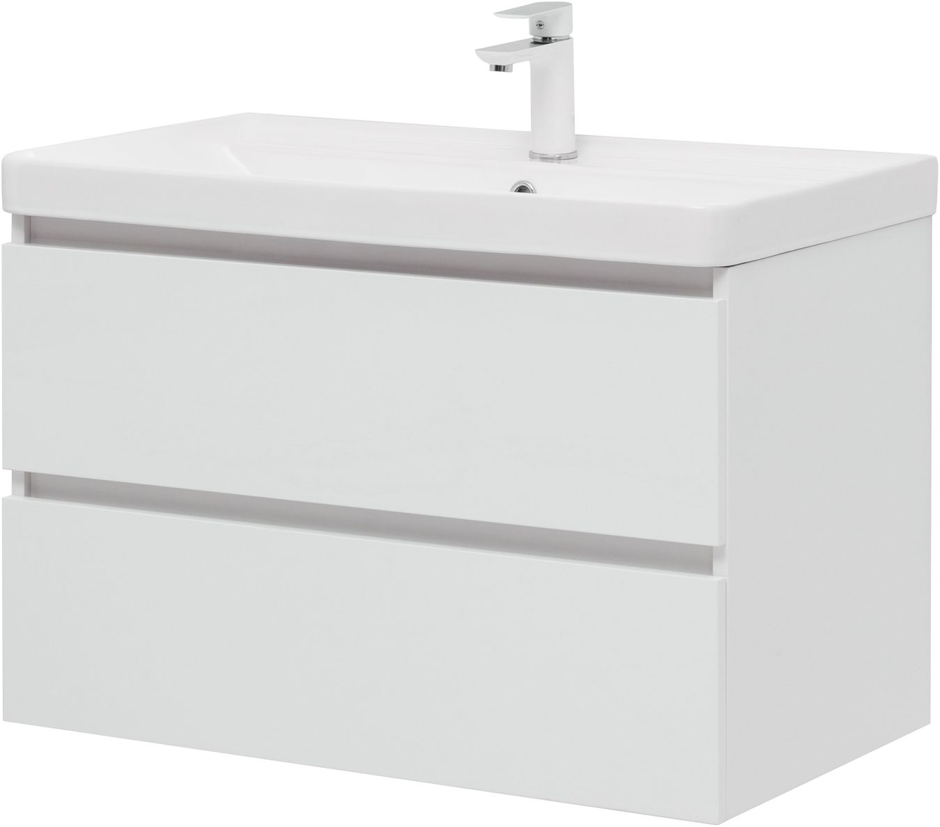 Мебель для ванной Aquanet Вега 80 см белая (2 ящика), цвет белый 308334 Вега 80 см белая (2 ящика) - фото 6
