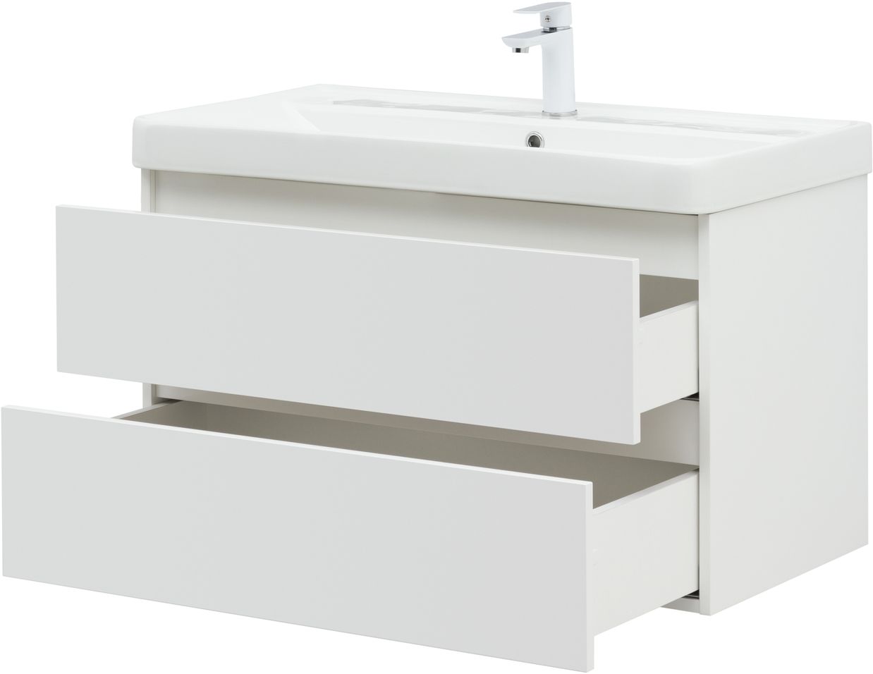 Мебель для ванной Aquanet Вега 90 см белый глянец, цвет белая глянцевая 316683 - фото 2