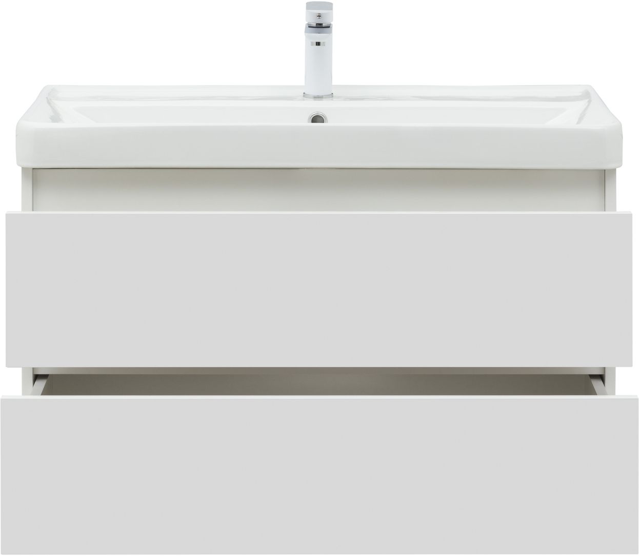 Мебель для ванной Aquanet Вега 90 см белый глянец, цвет белая глянцевая 316683 - фото 9